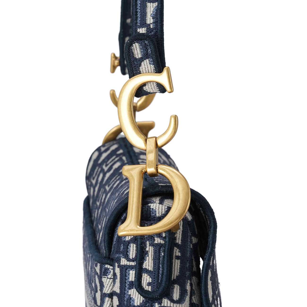 CHRISTIAN DIOR(USED)크리스찬디올 M0446 오블리크 새들백 미듐